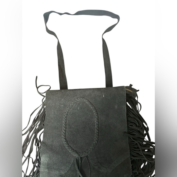 Samvara Black Suede Fridge Crossbody Bag - Picture 6 of 12